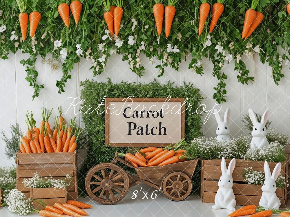 Kate Easter Carrot Patch Bunny Backdrop Designed by Patty Roberts