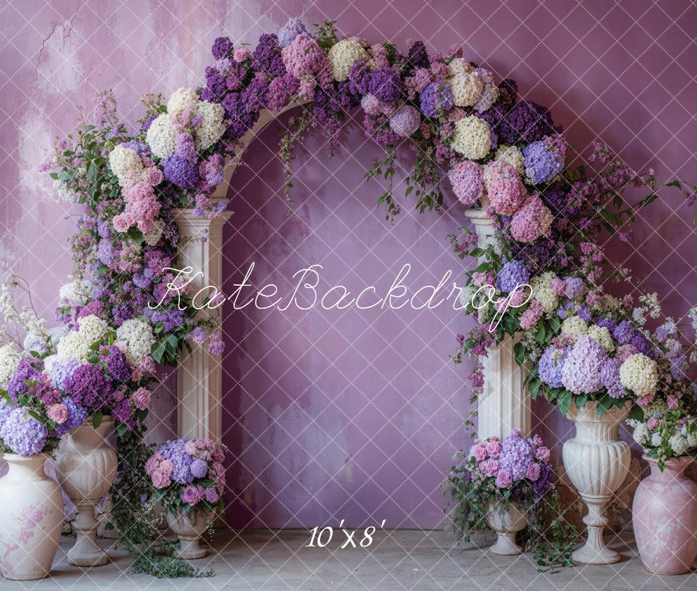 Lightning Deal #5 Kate Spring Flower Arch Purple Backdrop Designed by Emetselch