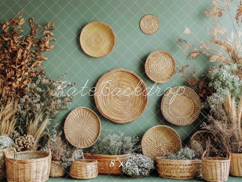 Kate Boho Basket Wall Greenery Backdrop Designed by Patty Roberts