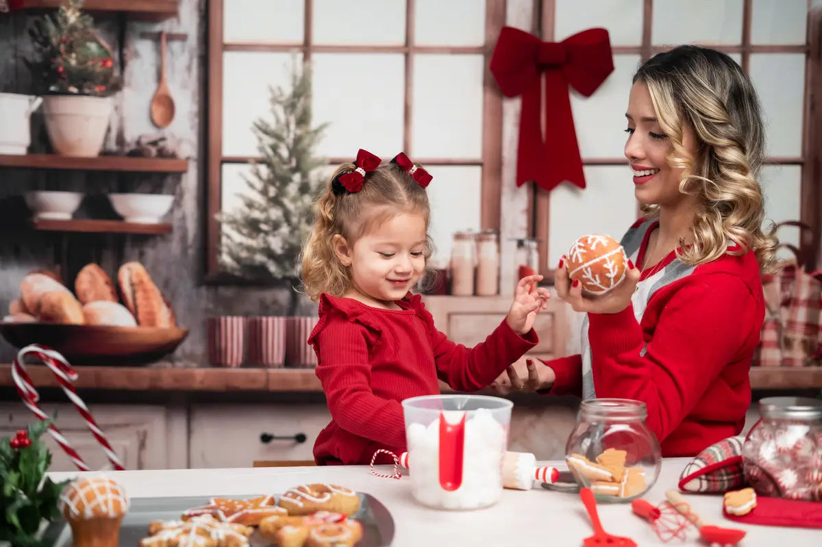 Wit Kerstkeuken Fleece Foto Achtergrond Ontworpen door Emetselch