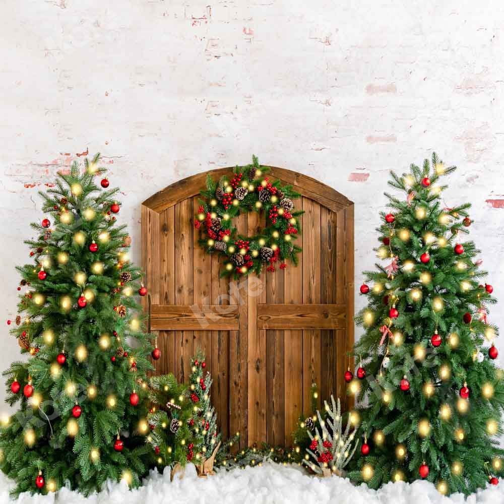 RTS Kate Christmas Tree Wreath Backdrop Snow Winter Designed by Emetselch
