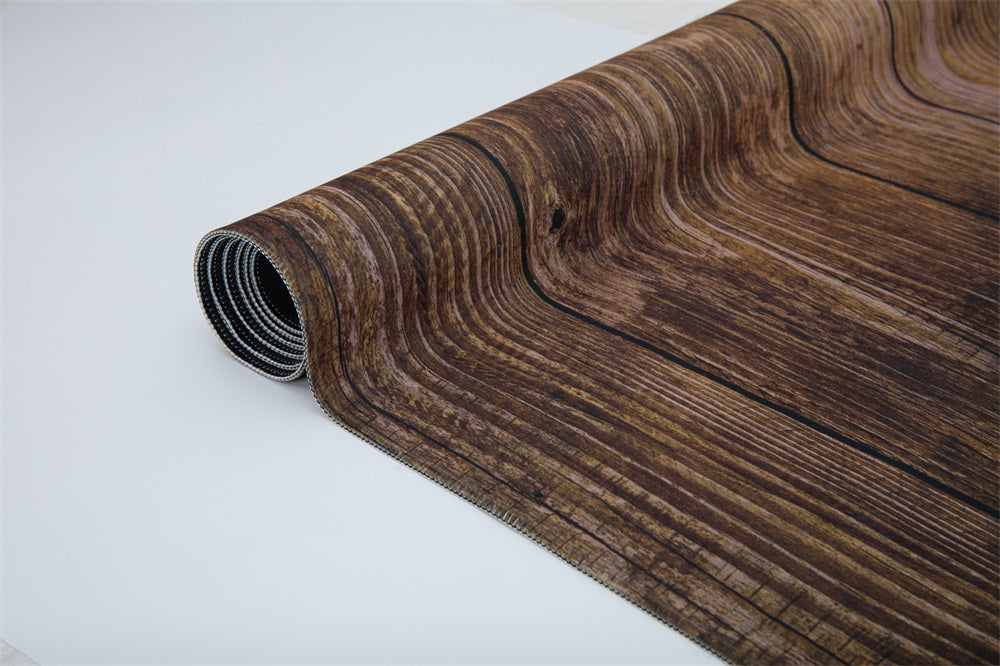 katebackdrop Kate White Wood Grain Rubber Floor Mat, 8x5ft(2.5x1.5m)
