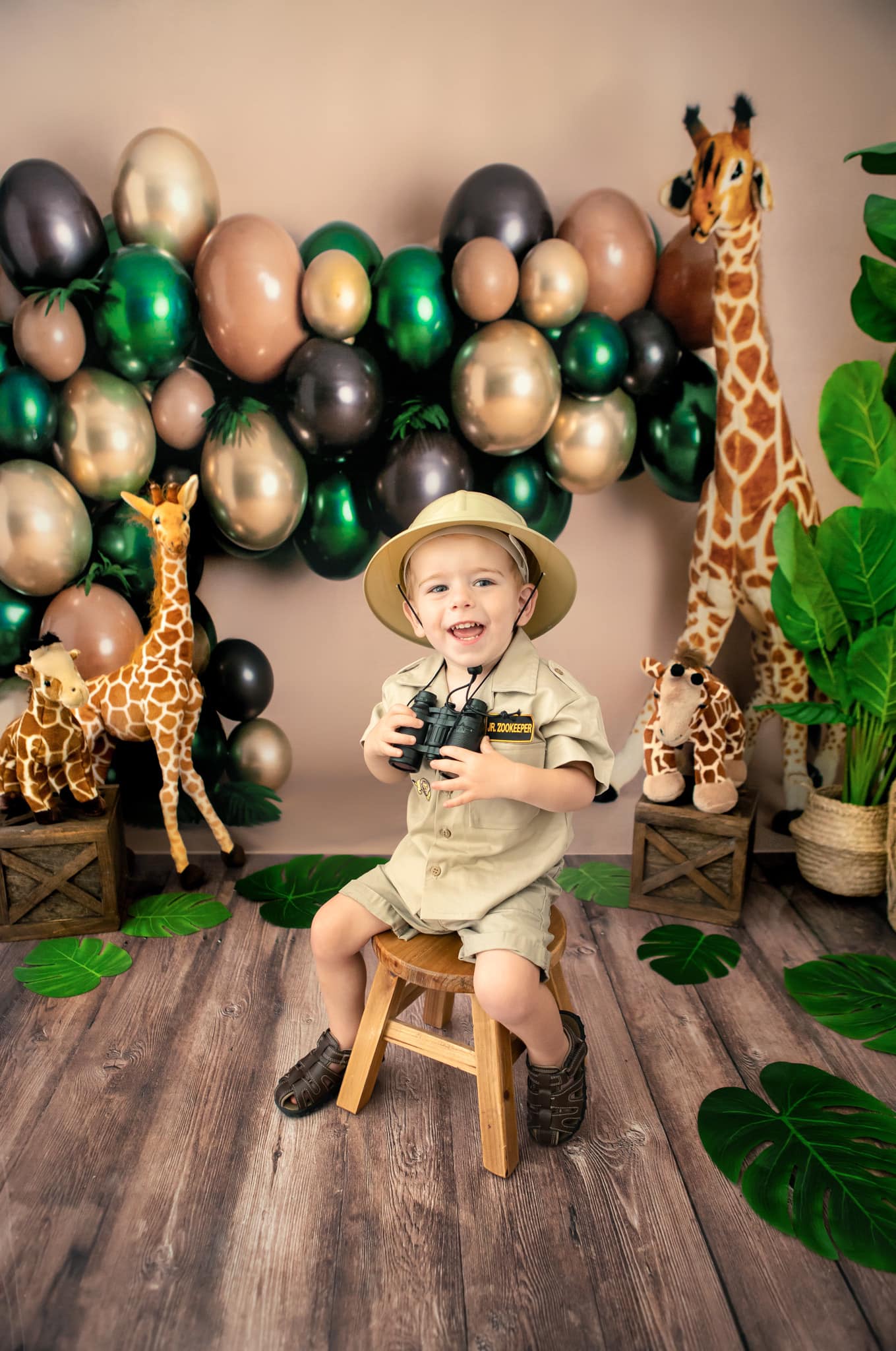 Kate Giraffe Balloons Backdrop Designed By Rose Abbas - Kate Backdrop