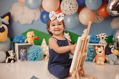 Kate Blue Dog Birthday Backdrop for Photography