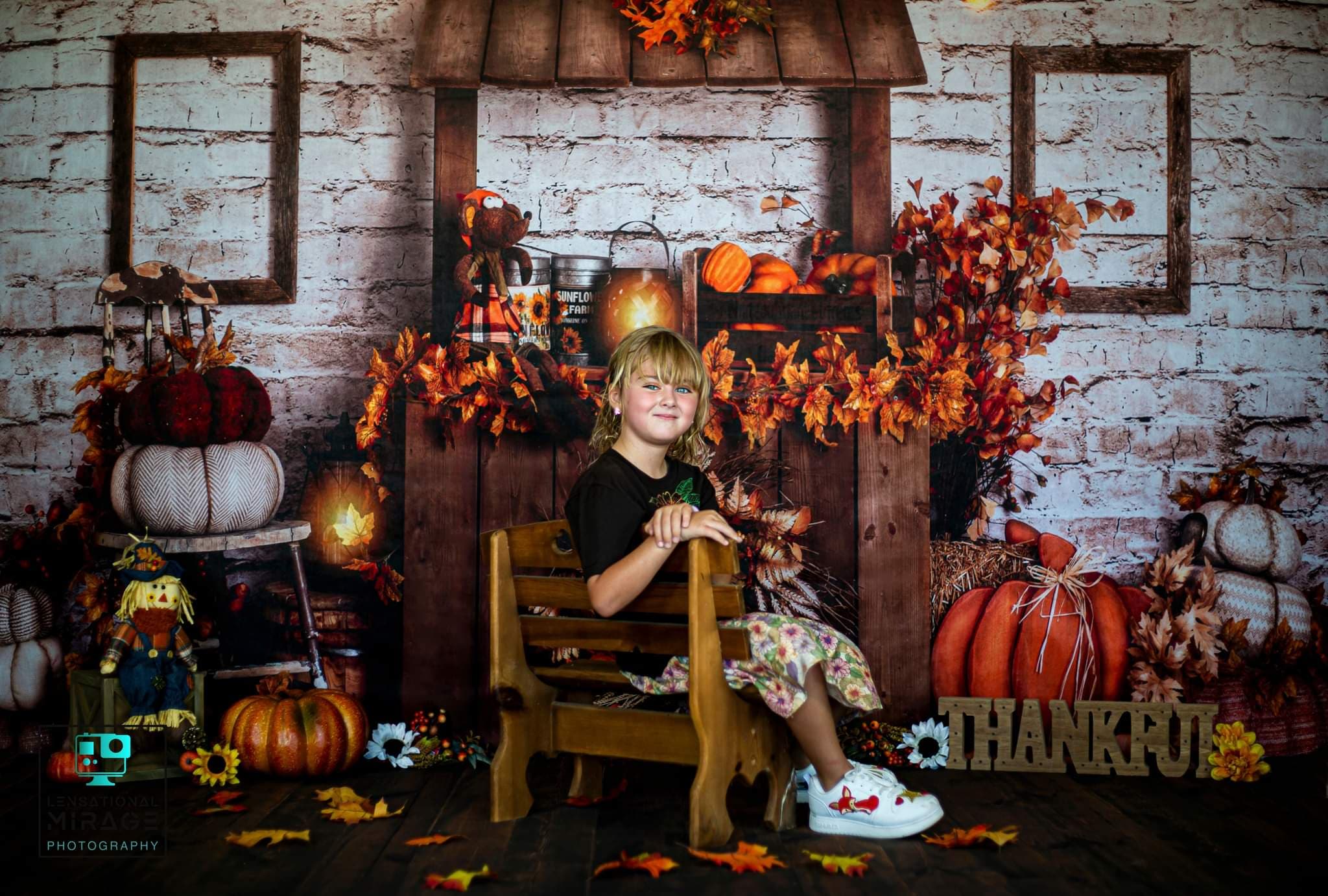 Kate Autumn Pumpkin Backdrop Fall Designed By Rose Abbas - Kate Backdrop