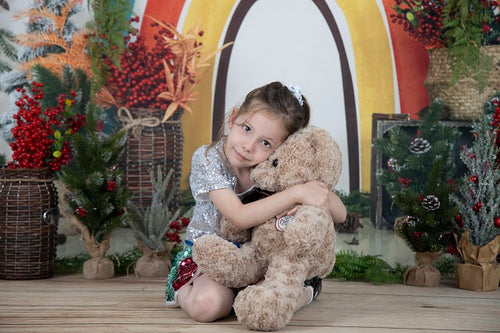 Kate Christmas Rainbow Cake Smash Backdrop for Photography