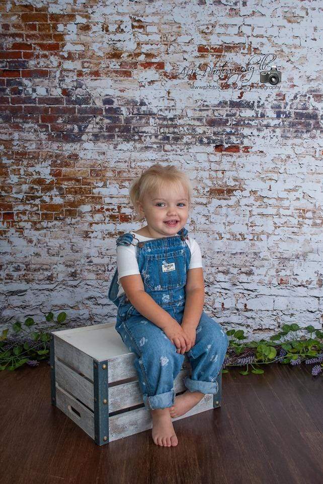 Kate Crumbling White and Red Brick Wall Backdrops Designed by Arica Ki