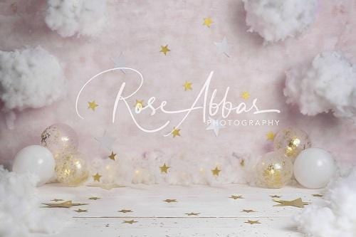 Kate Pet Pink Clouds Stars Backdrop Designed By Rose Abbas