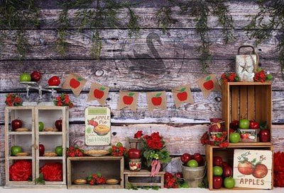 Kate Apple Pie Cake Smash Children Backdrop Design by Shutter Swan Studios