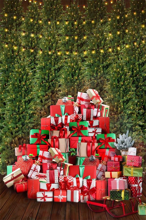 Kate Christmas Gifts Backdrop Tree Watch for Photography - Kate Backdrop