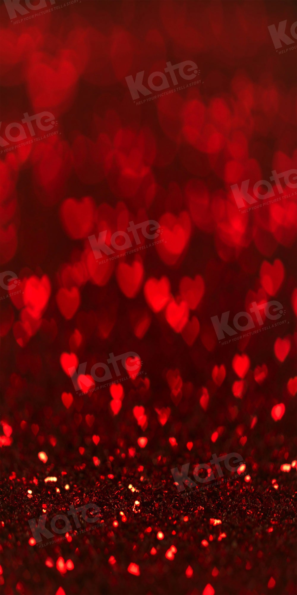 Sfondo rosso luminoso Bokeh Neon Love per fotografia