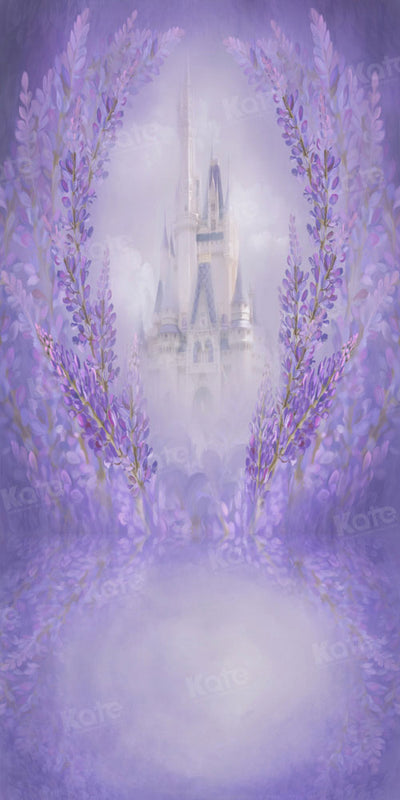 Kate Purple Floral Magic Castle Backdrop for Photography