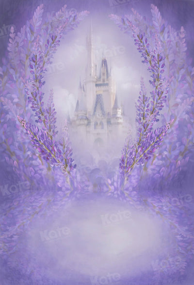 Kate Purple Floral Magic Castle Backdrop for Photography