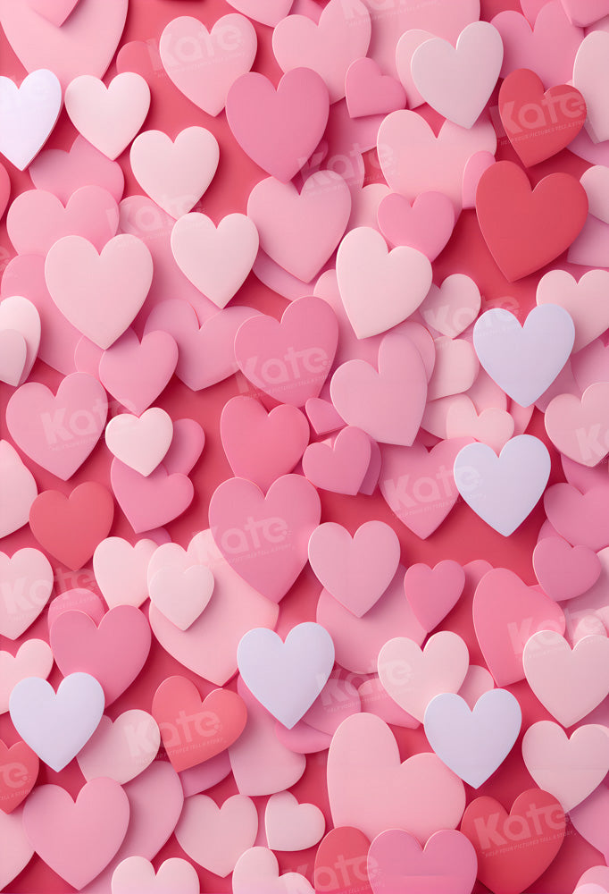 Valentijnsdag roze liefdes papieren achtergrond voor fotografie