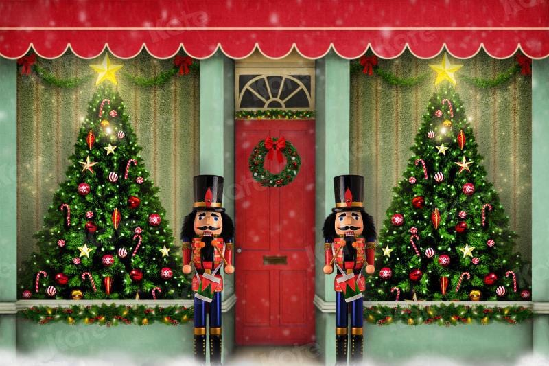 Kate Christmas Nutcracker Store Backdrop for Photography - Kate Backdrop