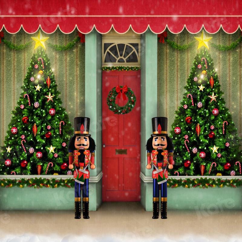 Kate Christmas Nutcracker Store Backdrop for Photography - Kate Backdrop