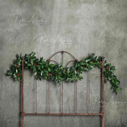 Kate Christmas Holly Bed Backdrop Designed By Rose Abbas - Kate Backdrop