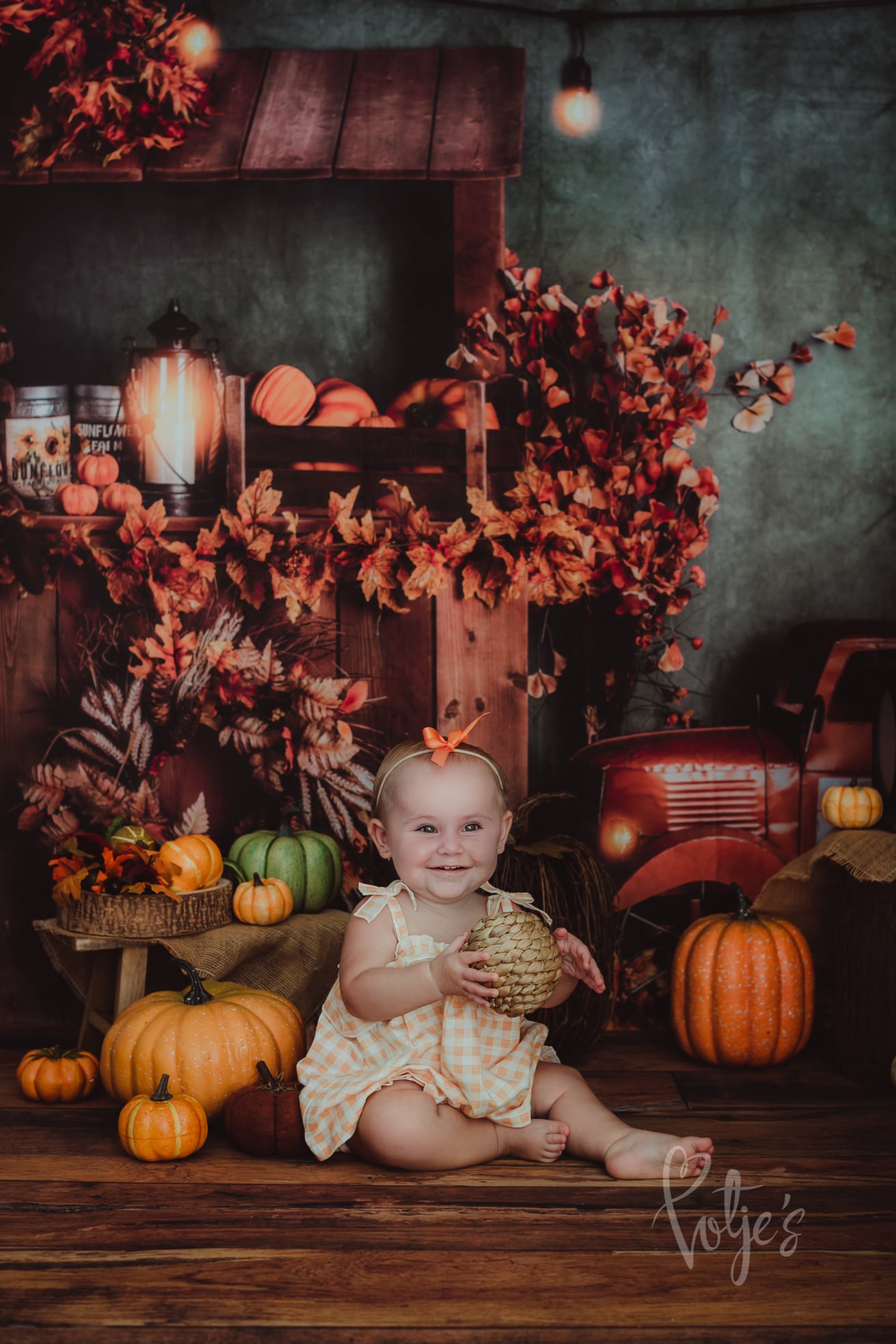 Kate Thanksgiving Fall Market With Truck Backdrop Designed By Rose Abbas - Kate Backdrop