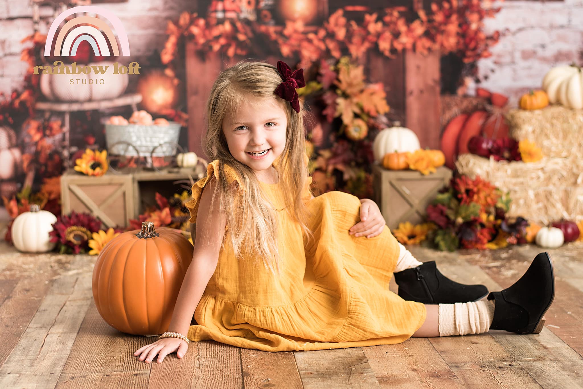 Kate Autumn Pumpkin Backdrop Fall Designed By Rose Abbas - Kate Backdrop