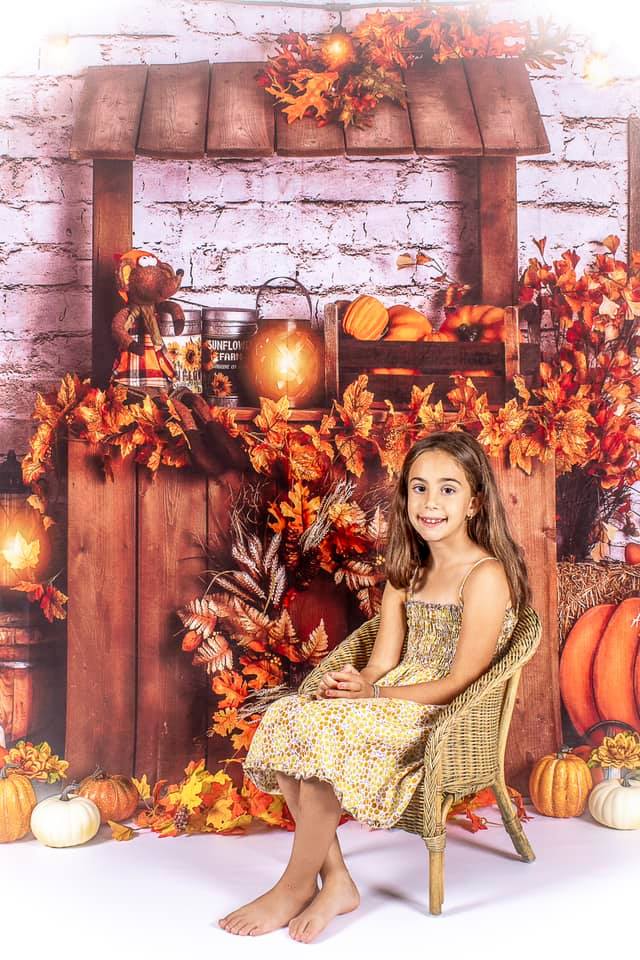 Kate Autumn Pumpkin Backdrop Fall Designed By Rose Abbas - Kate Backdrop