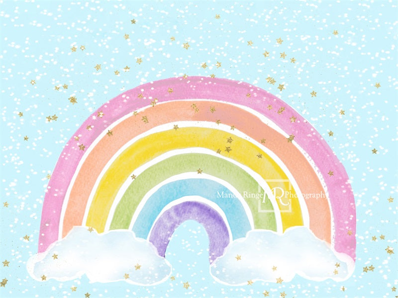 Kate Pastel Sparkle Rainbow Backdrop Designed by Mandy Ringe Photography - Kate Backdrop