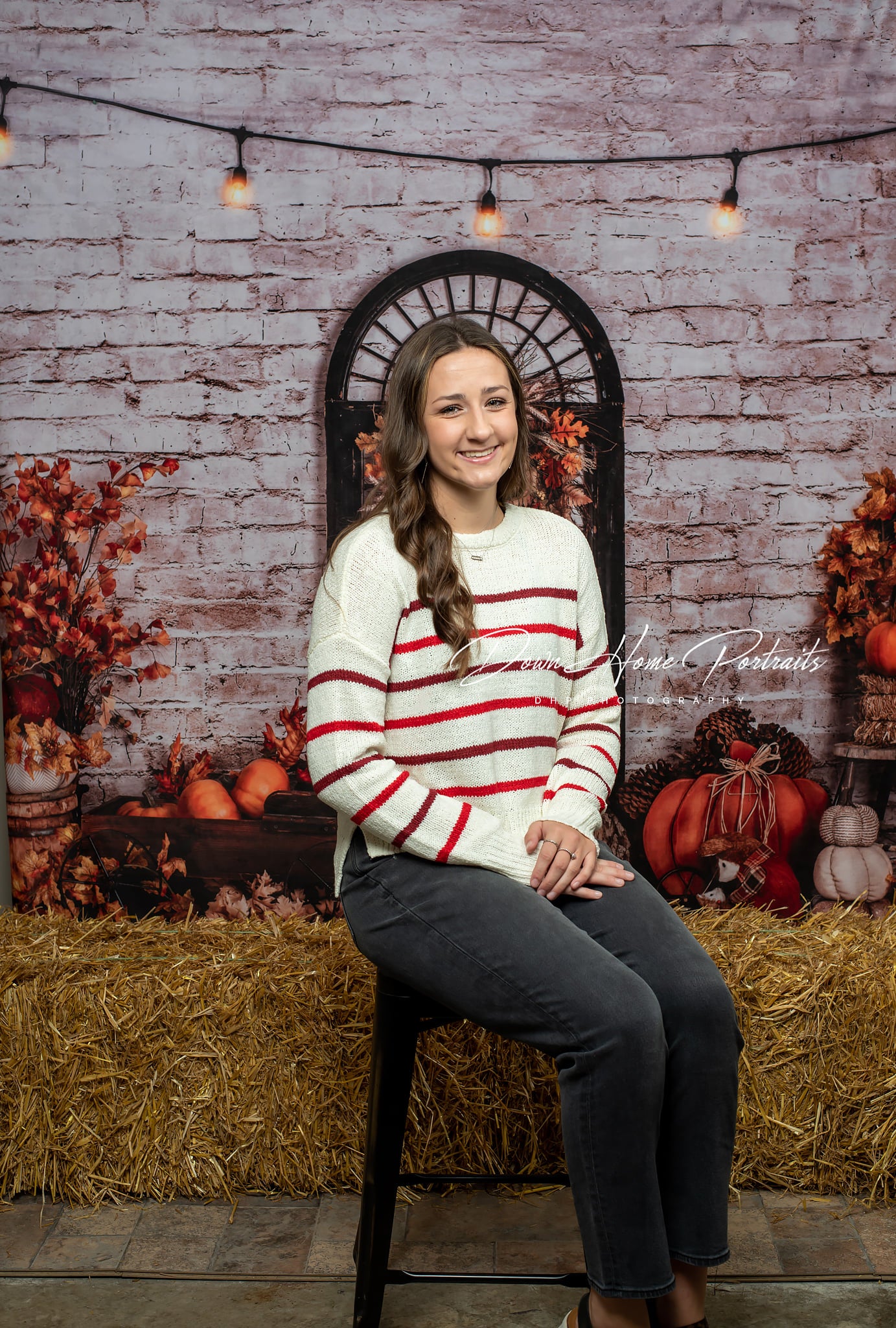 Kate Fall Door Pumpkin Backdrop leaves Lamp Designed By Rose Abbas - Kate Backdrop