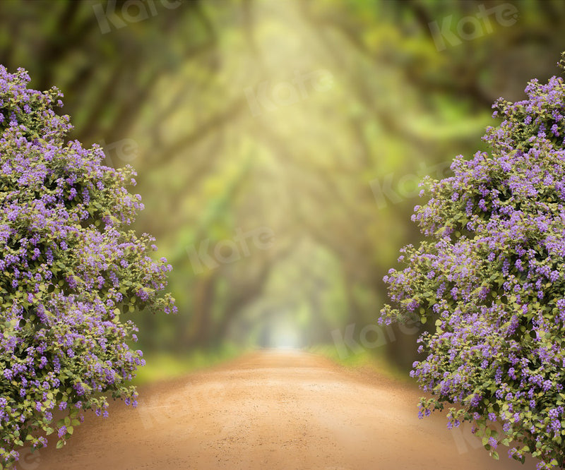 Kate Summer Backdrop Bokeh Flower Path for Photography