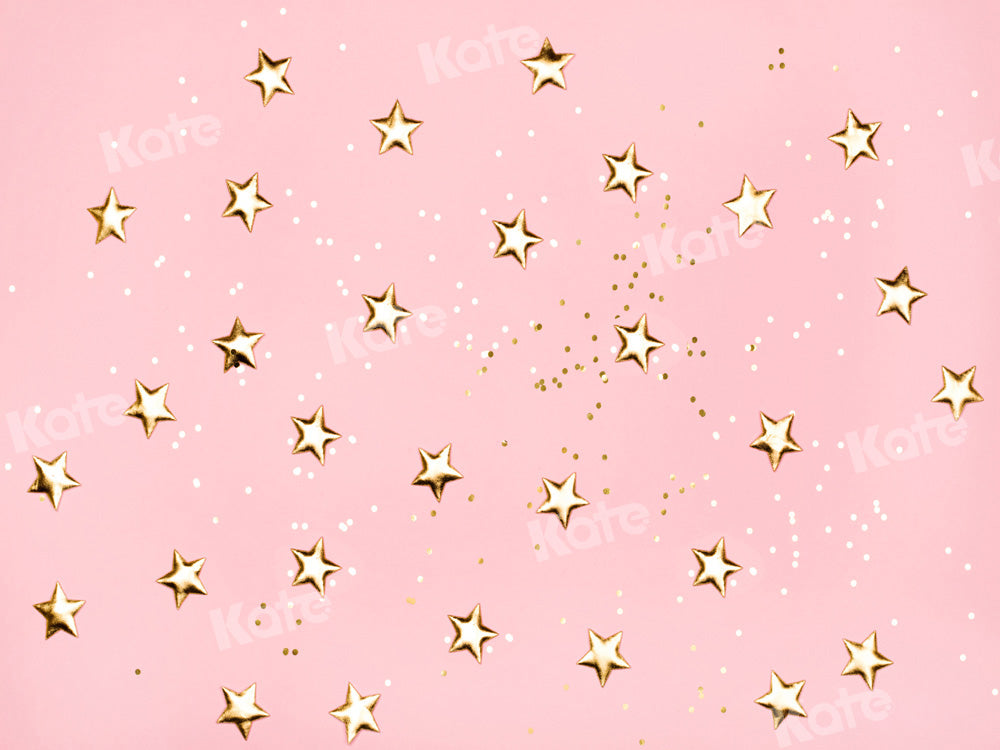 Fondo rosa niña con estrella dorada diseñado por Chain Photography