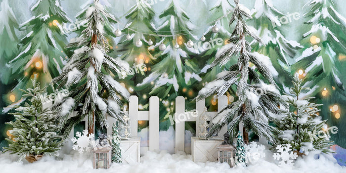 Kate Christmas Backdrop Trees for Sell Snow Forest for Photography