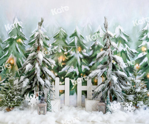 Kate Christmas Backdrop Trees for Sell Snow Forest for Photography