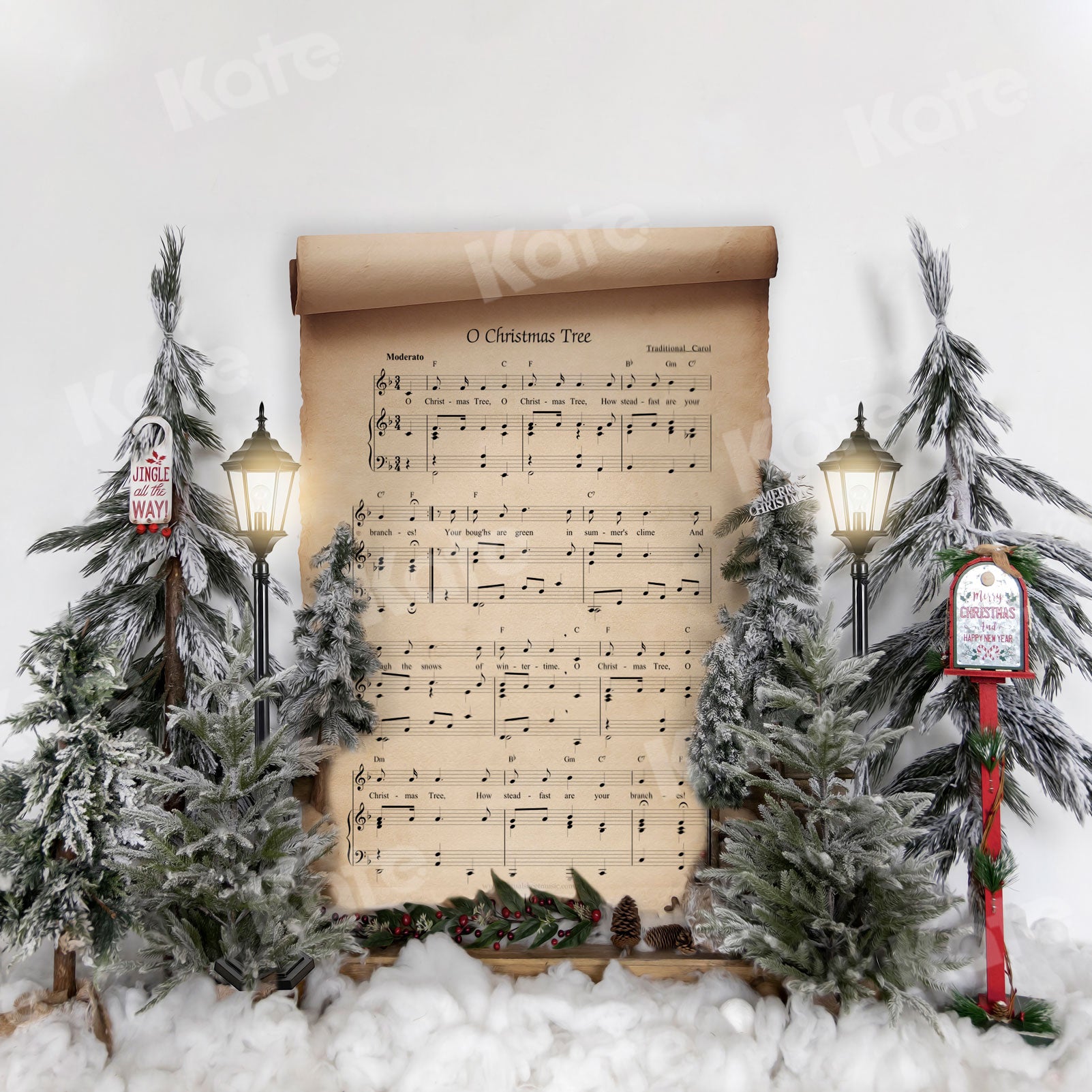 Music Notes - Wrinkle Free Fabric popular - Photography Backdrop