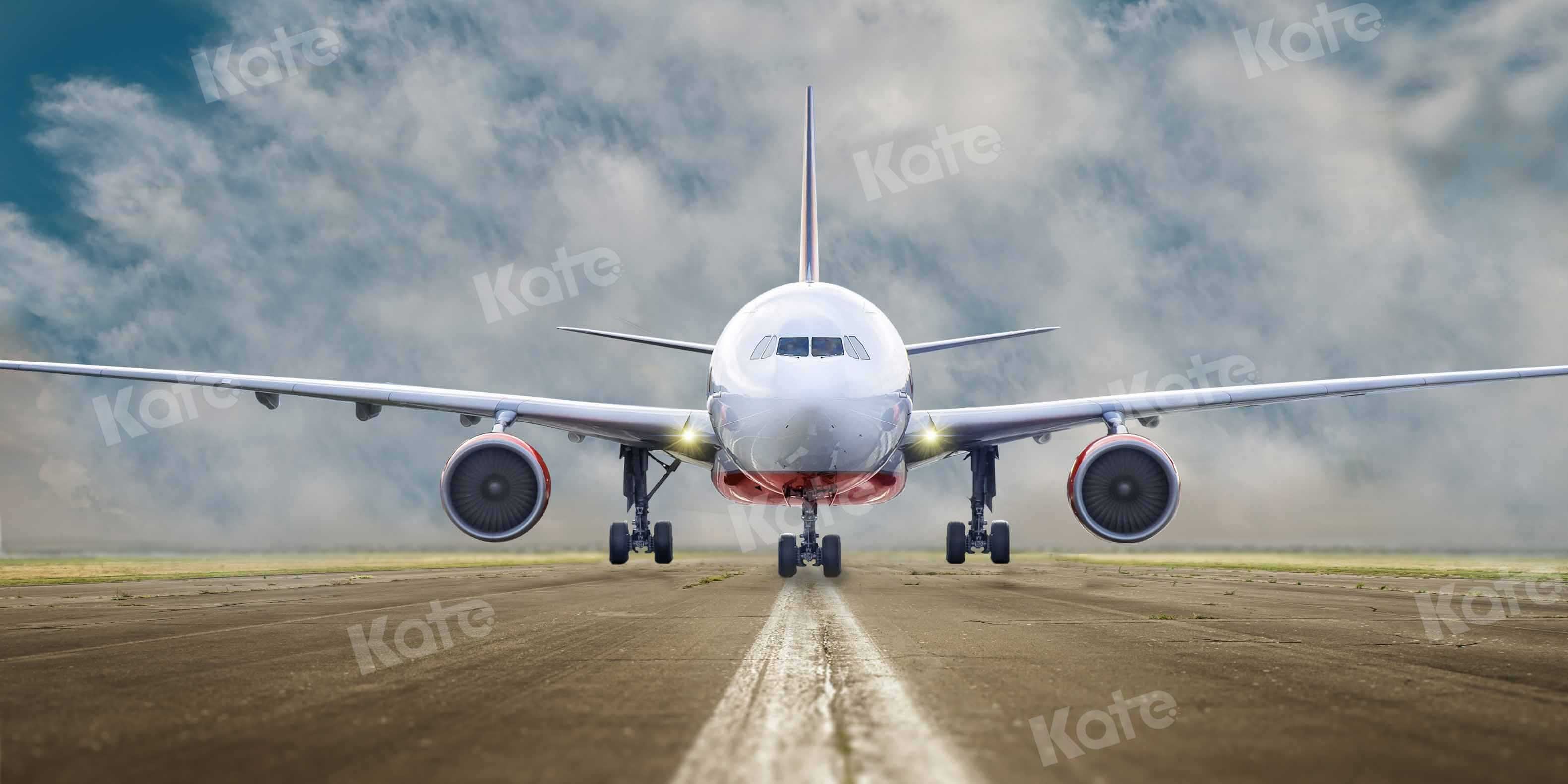 Vliegtuig achtergrond Luchthaven Startbaan Ontworpen door Chain Photography