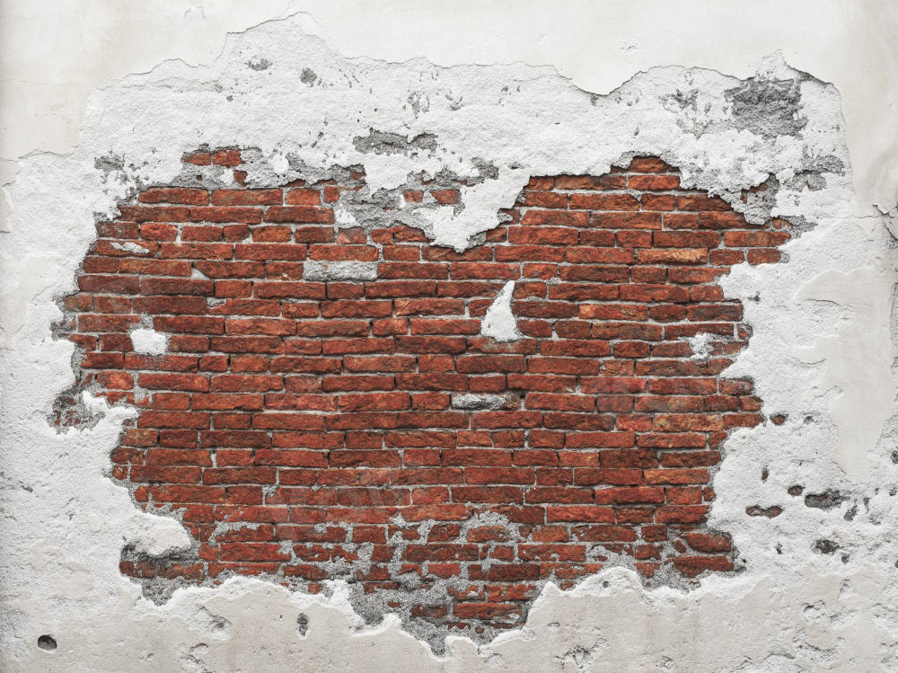 Kate Shabby Brick Wall Love Heart Shape Backdrop for Photography