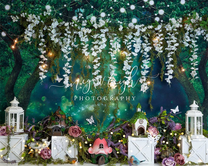 Fairy Garden Foto Achtergrond Ontworpen door Megan Leigh Photography