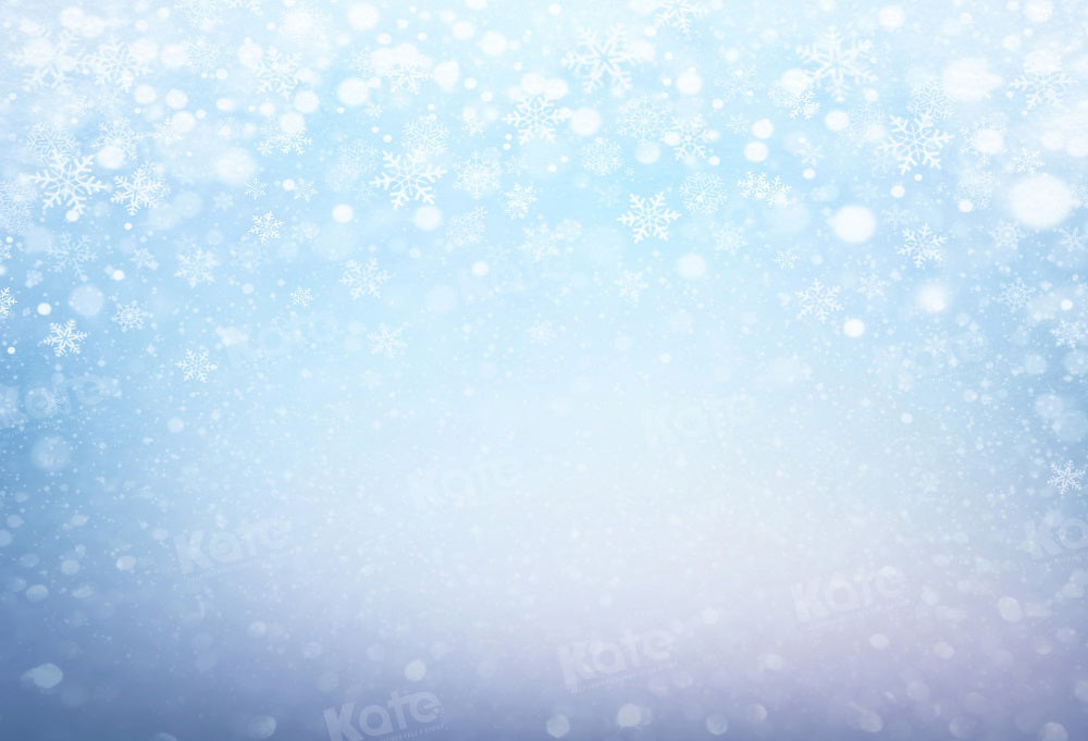Sfondo invernale con effetto bokeh sulla neve per fotografia