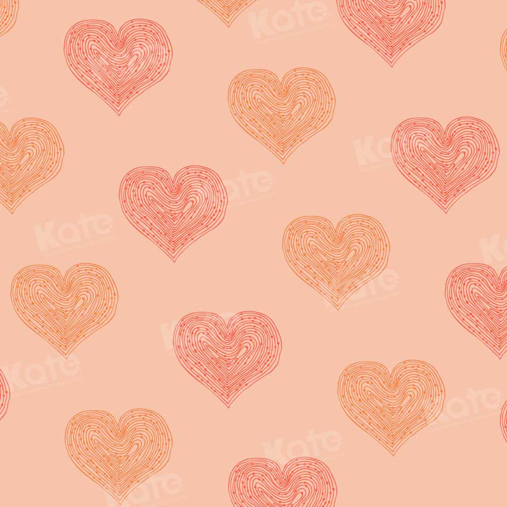 Sfondo matrimonio arancione con amore per San Valentino progettato da Kate Image