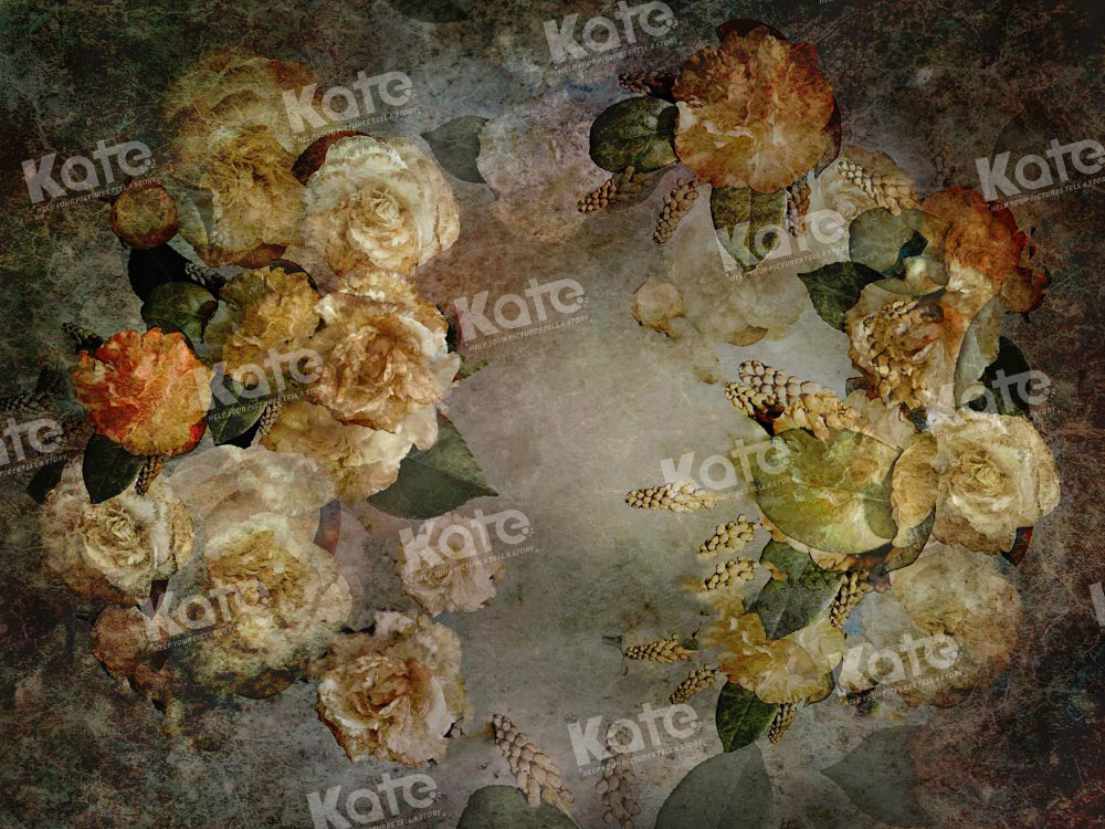 Retro Bloemen Fijne Kunst Foto Achtergrond Ontworpen door Chain Photography