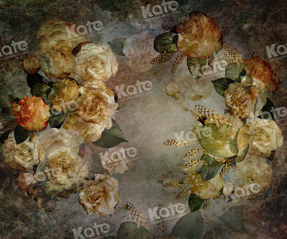 Retro Bloemen Fijne Kunst Foto Achtergrond Ontworpen door Chain Photography