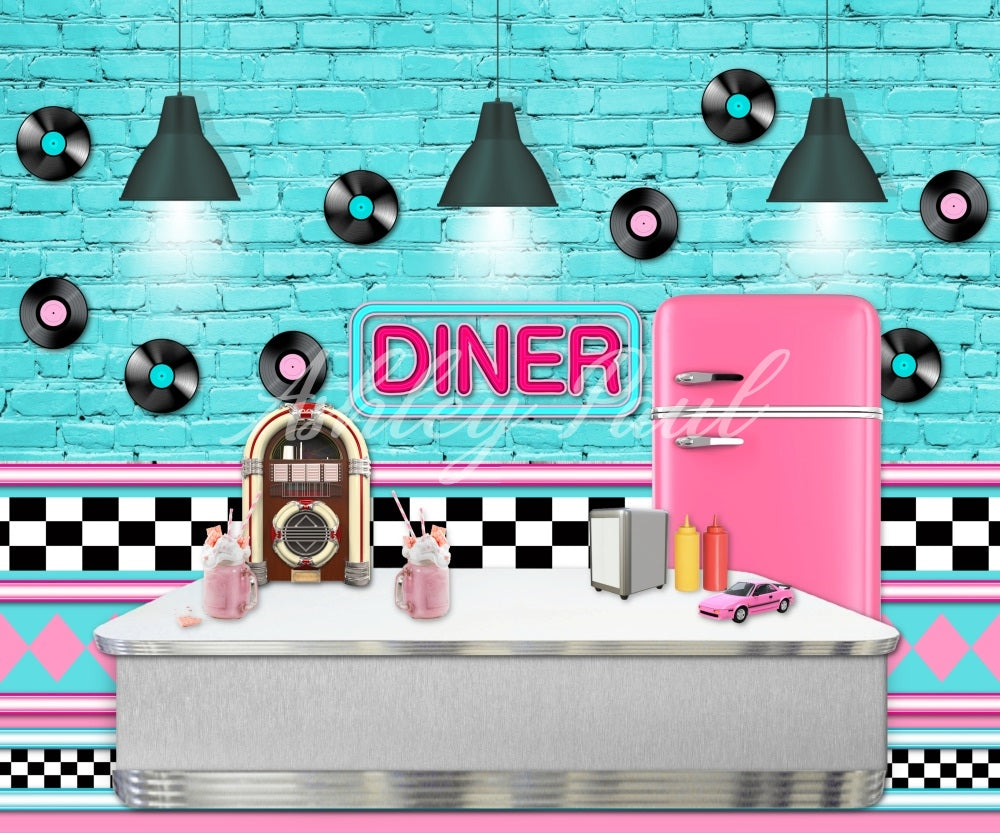 Blauw Diner Decor Ontworpen door Ashley Paul