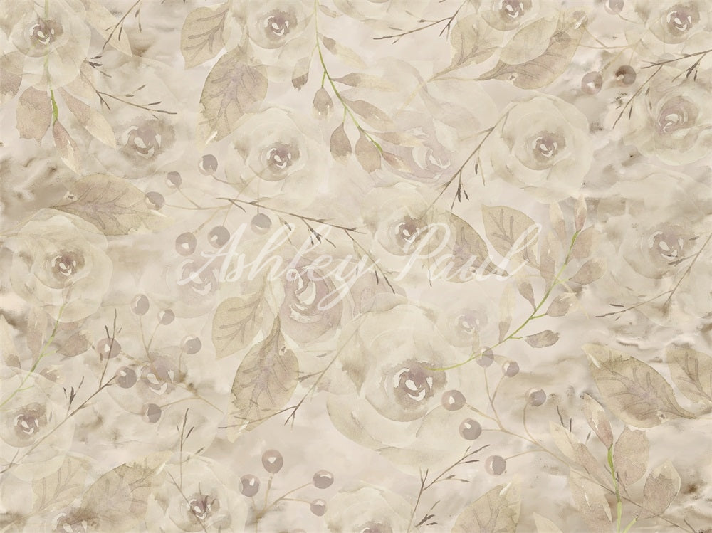 Kate Retro Floral Backdrop Designed by Ashley Paul