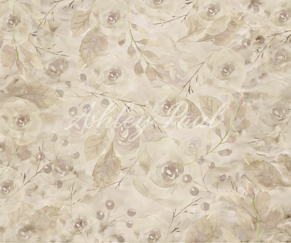 Kate Retro Floral Backdrop Designed by Ashley Paul