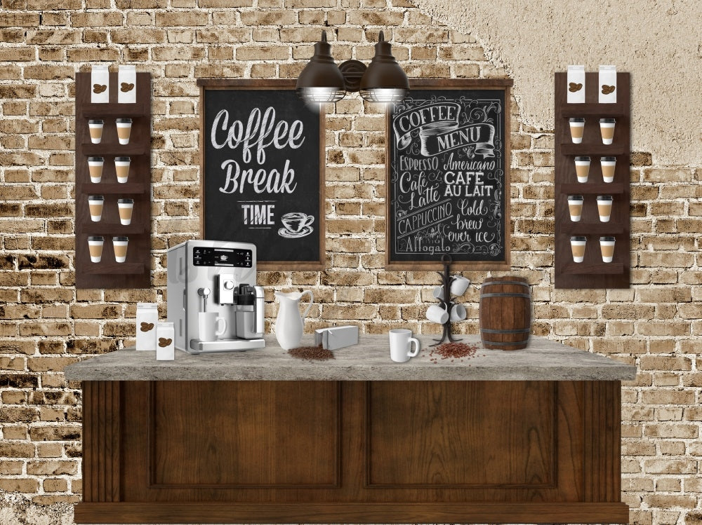 Cafe Coffee Room Backdrop Ontworpen door Ashley Paul