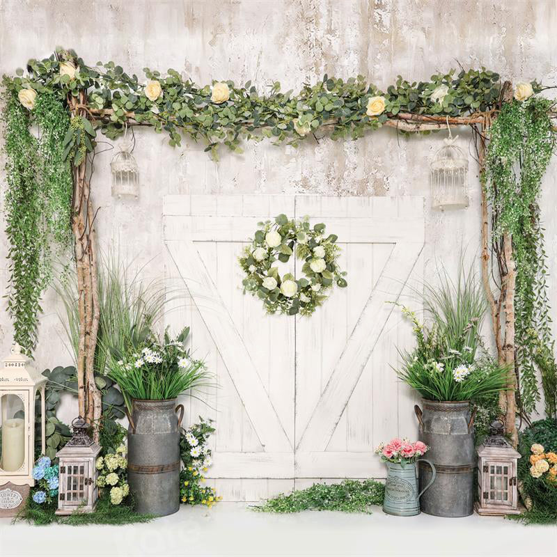 Kate Spring Easter Barn Backdrop for Photography