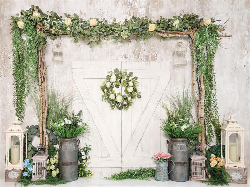 Kate Spring Easter Barn Backdrop for Photography