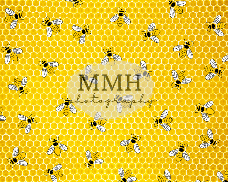 Festa dell'ape BEE-Day - Sfondo a motivi di api gialle progettato da Melissa McCraw-Hummer