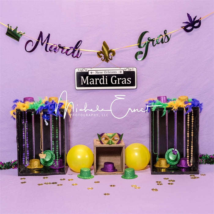 mardi gras backdrop props