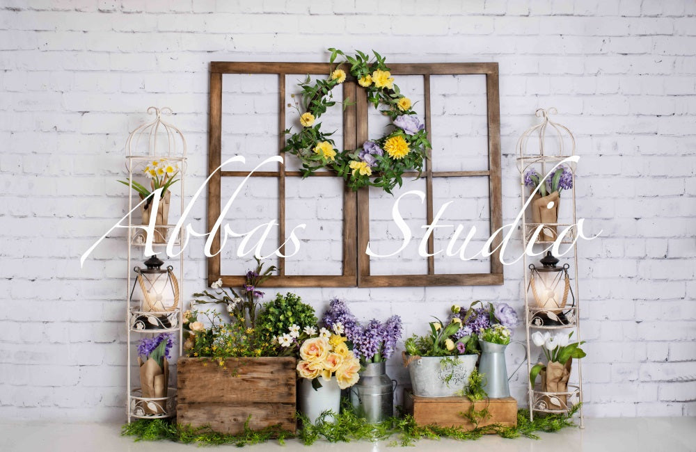 Kate Spring Floral Garden Backdrop Designed by Abbas Studio