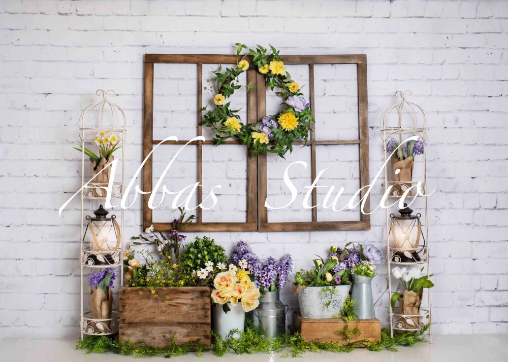 Kate Spring Floral Garden Backdrop Designed by Abbas Studio