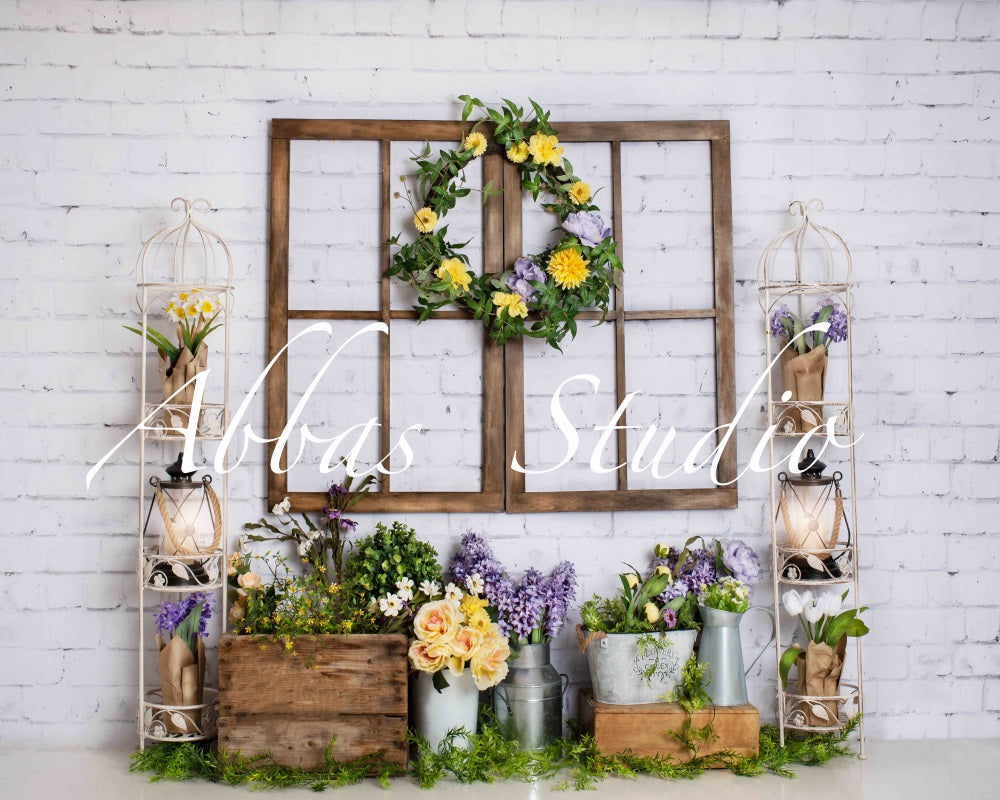 Kate Spring Floral Garden Backdrop Designed by Abbas Studio