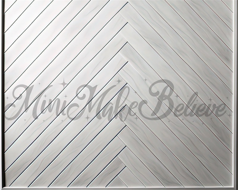 Sfondo per pareti a parquet bianco progettato da Mini MakeBelieve